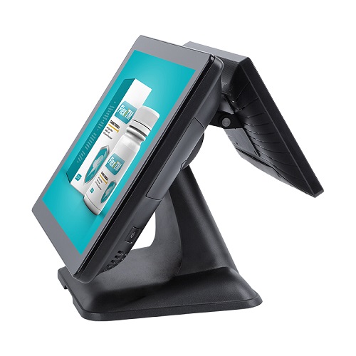 Alternative view of Micro Point Touch POS – All in One 15″ + Customer Display Dual Screen